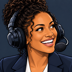 Jade Reynolds, announcer