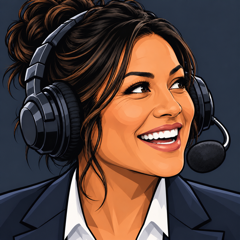 Rachel Mills, announcer